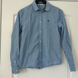 h&m blue boys button down shirt